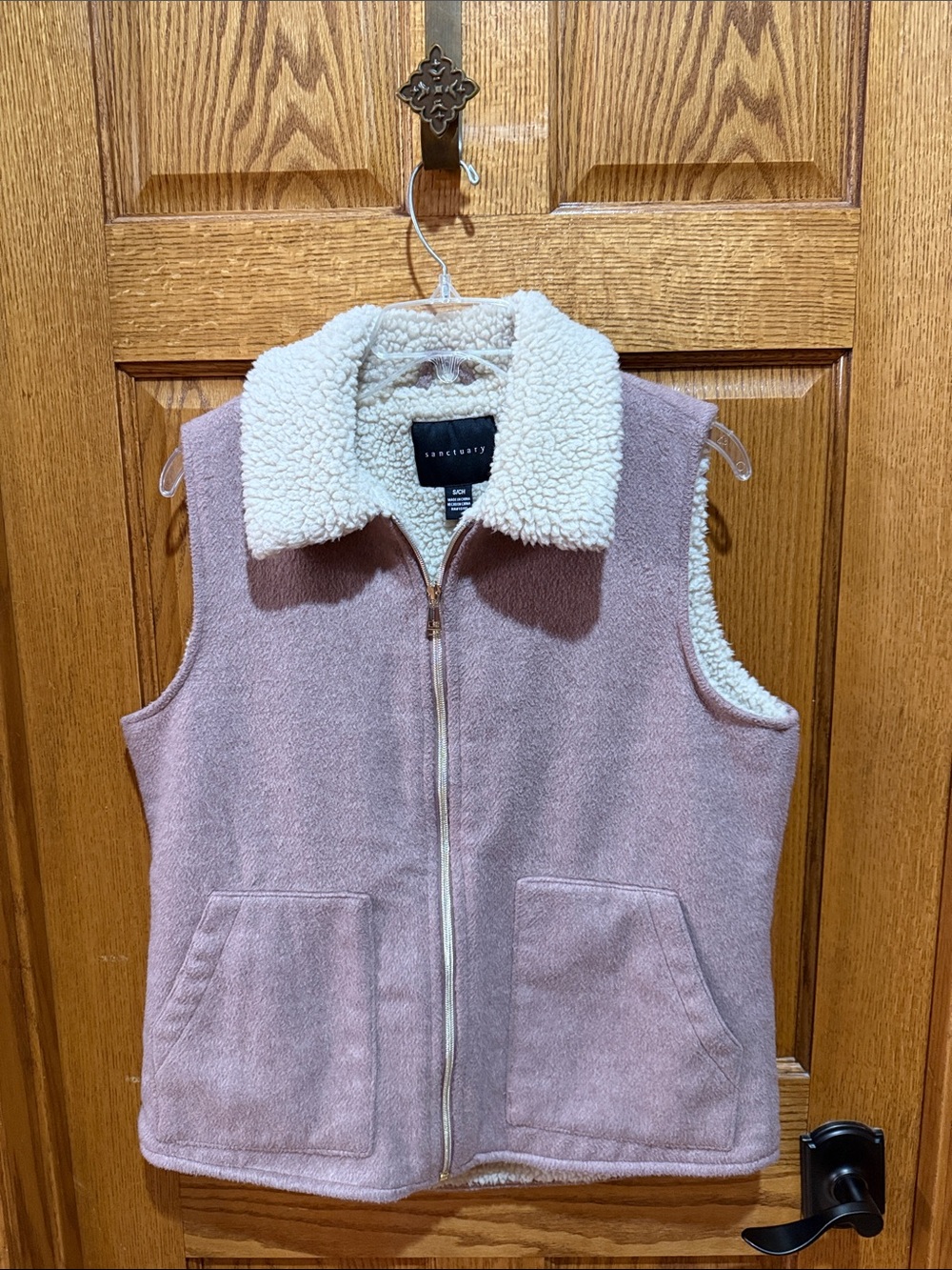 Sanctuary Sherpa lined vest.  Size S.  Excellent condition